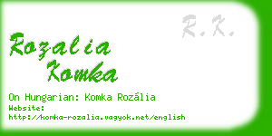 rozalia komka business card