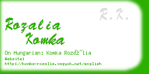 rozalia komka business card